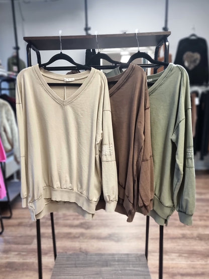 🩶 Weicher Sweater mit V- Ausschnitt– dein neues Lieblings-Basic!