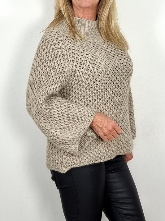 Gemütlicher Strickpullover in 3 Farben