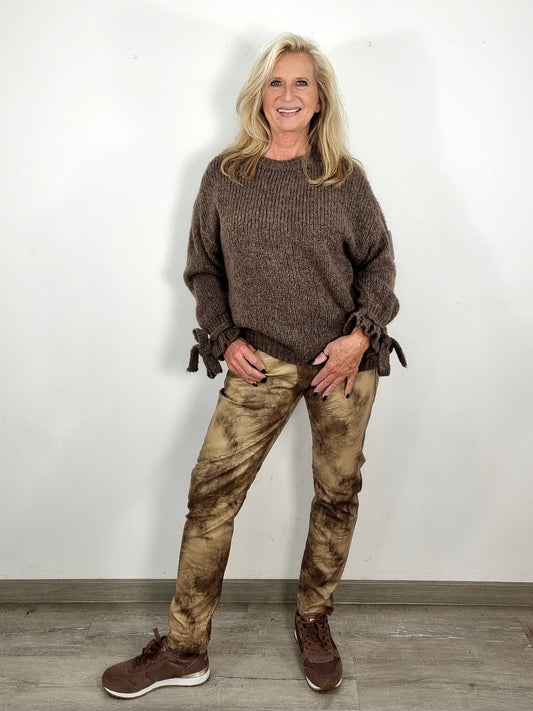 Kuschelpullover mit Schleifendetail