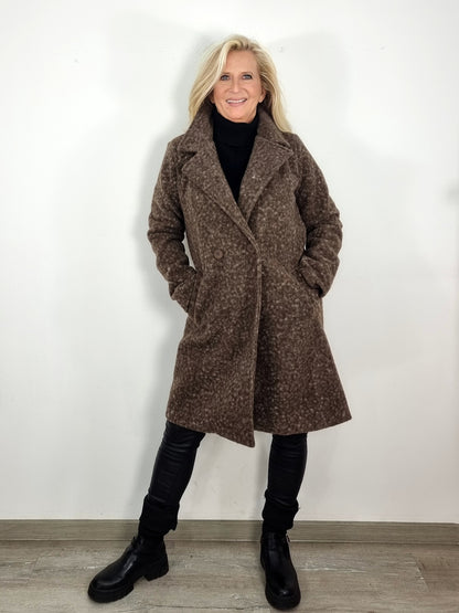 Kuscheliger Wollmantel in Braunmeliert 🧥✨