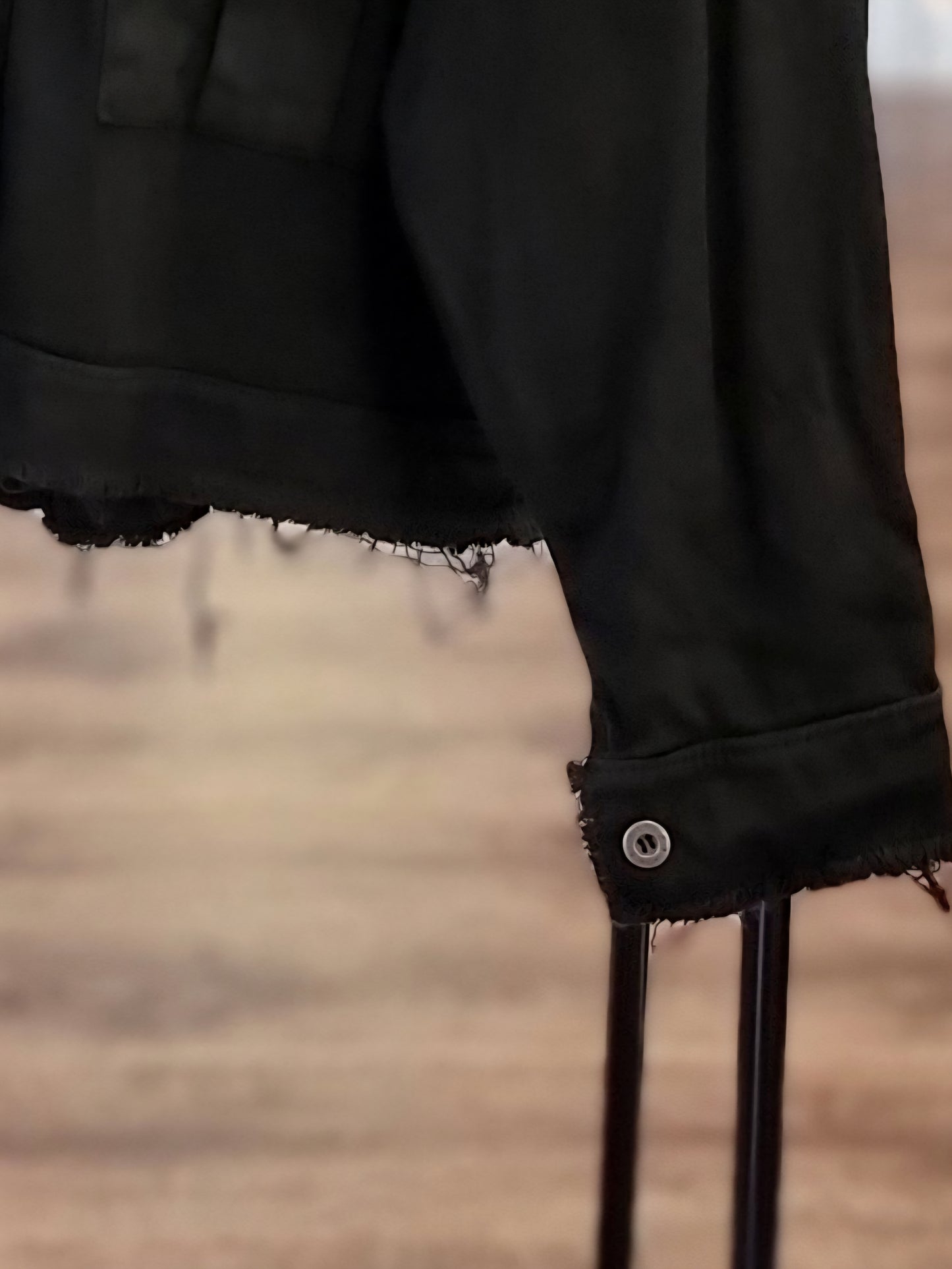 Oversize Hemdjacke – Schwarz