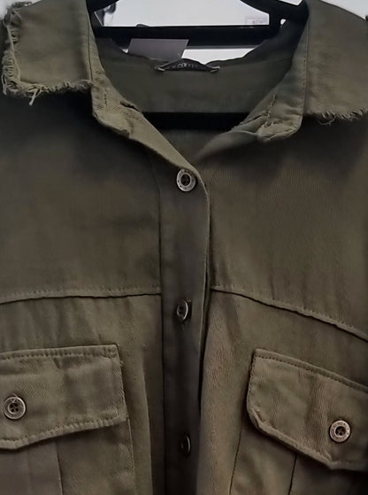 Oversize Hemdjacke – OLIV