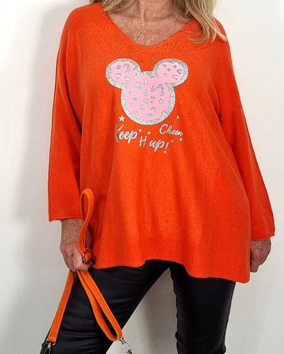 🧡 Oversize Pullover „Keep it up“