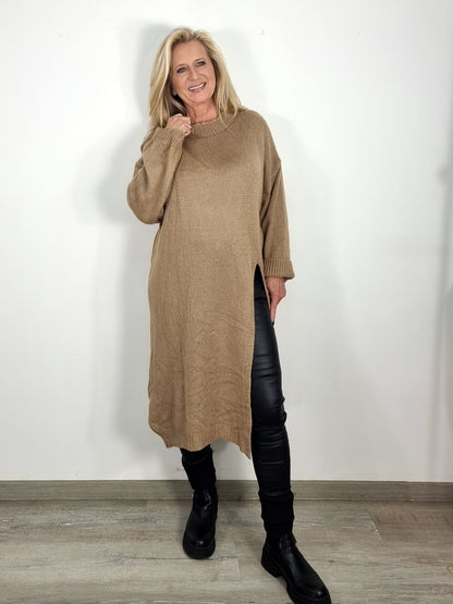 Strickkleid/ Long Pulli „Beige“ – cozy & stylish