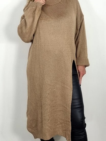 Strickkleid/ Long Pulli „Beige“ – cozy & stylish