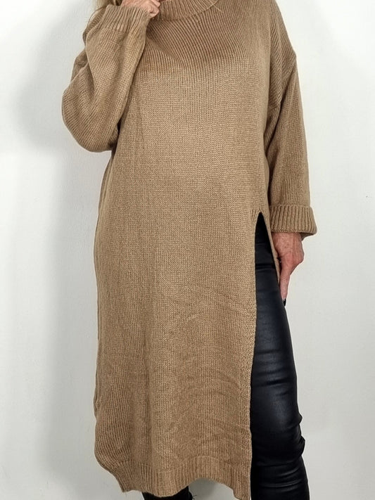 Strickkleid/ Long Pulli „Beige“ – cozy & stylish