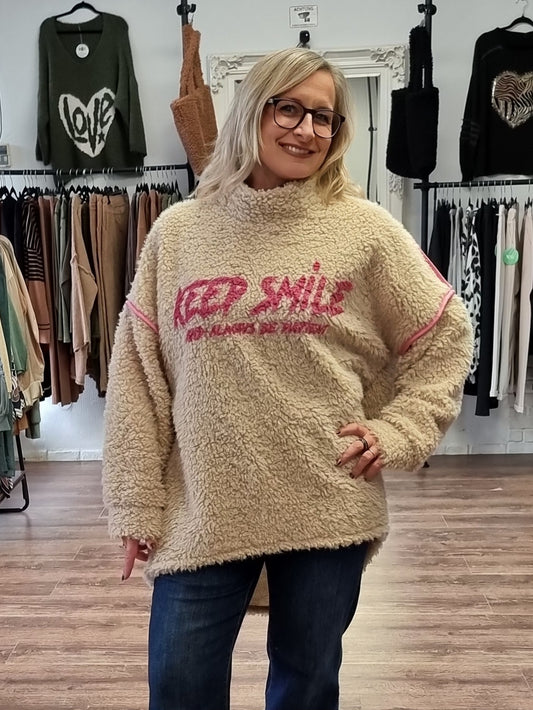 Kuschel-Sweater Keep Smile
