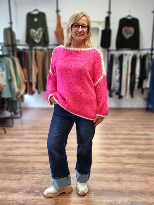 Kuschelpullover „Pink Dream“ – soft, warm & absoluter Hingucker
