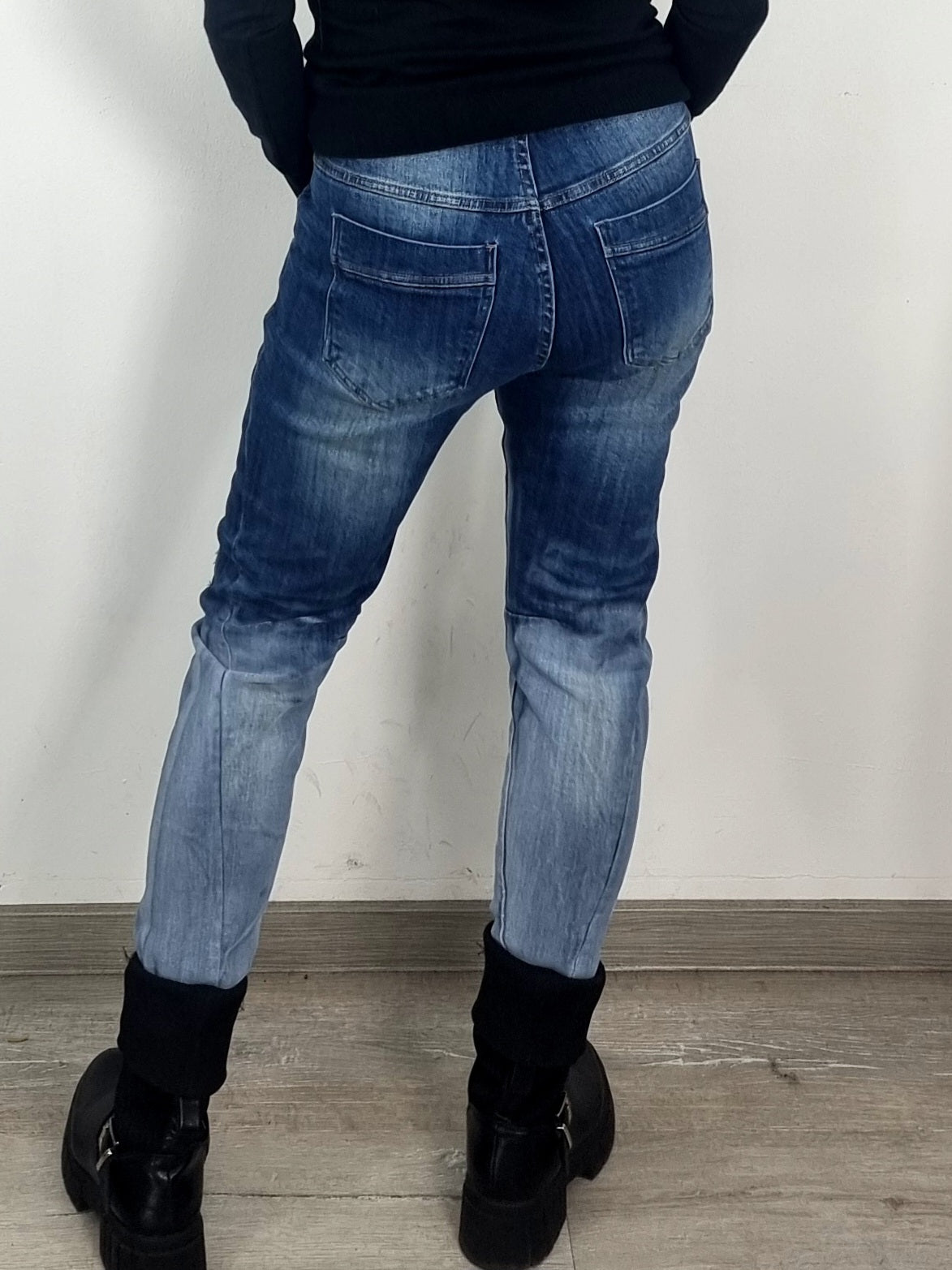Jeans mit Herz & Peace Symbol