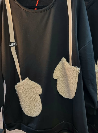 Oversized Sweatshirt mit Taschen
