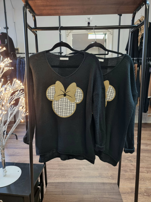 ✨ Glitzer-Pullover mit Statement-Motiv ✨