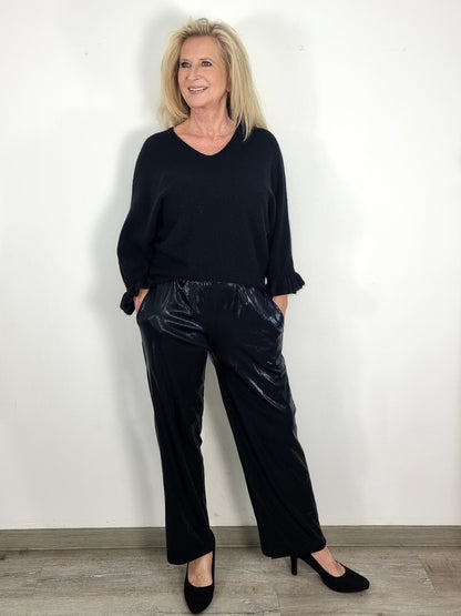 ✨ Festliche Glanz-Hose – Perfekt für Weihnachten & Silvester ✨