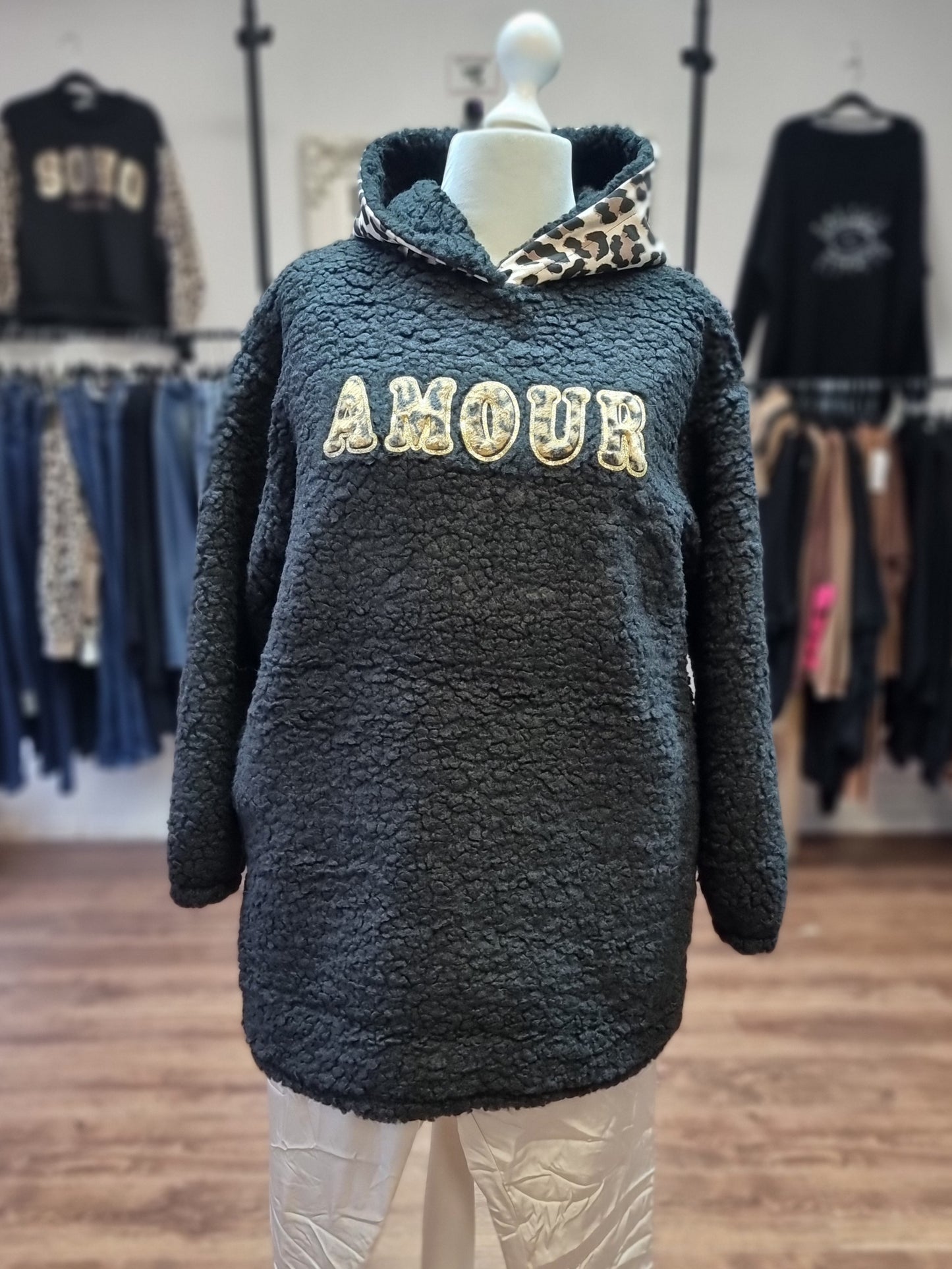 Teddy-Hoodie „AMOUR“