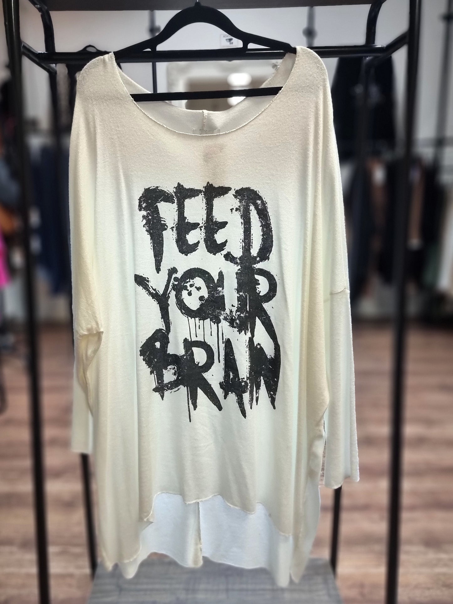 Longsleeve „FEED YOUR BRAIN“ Oversized