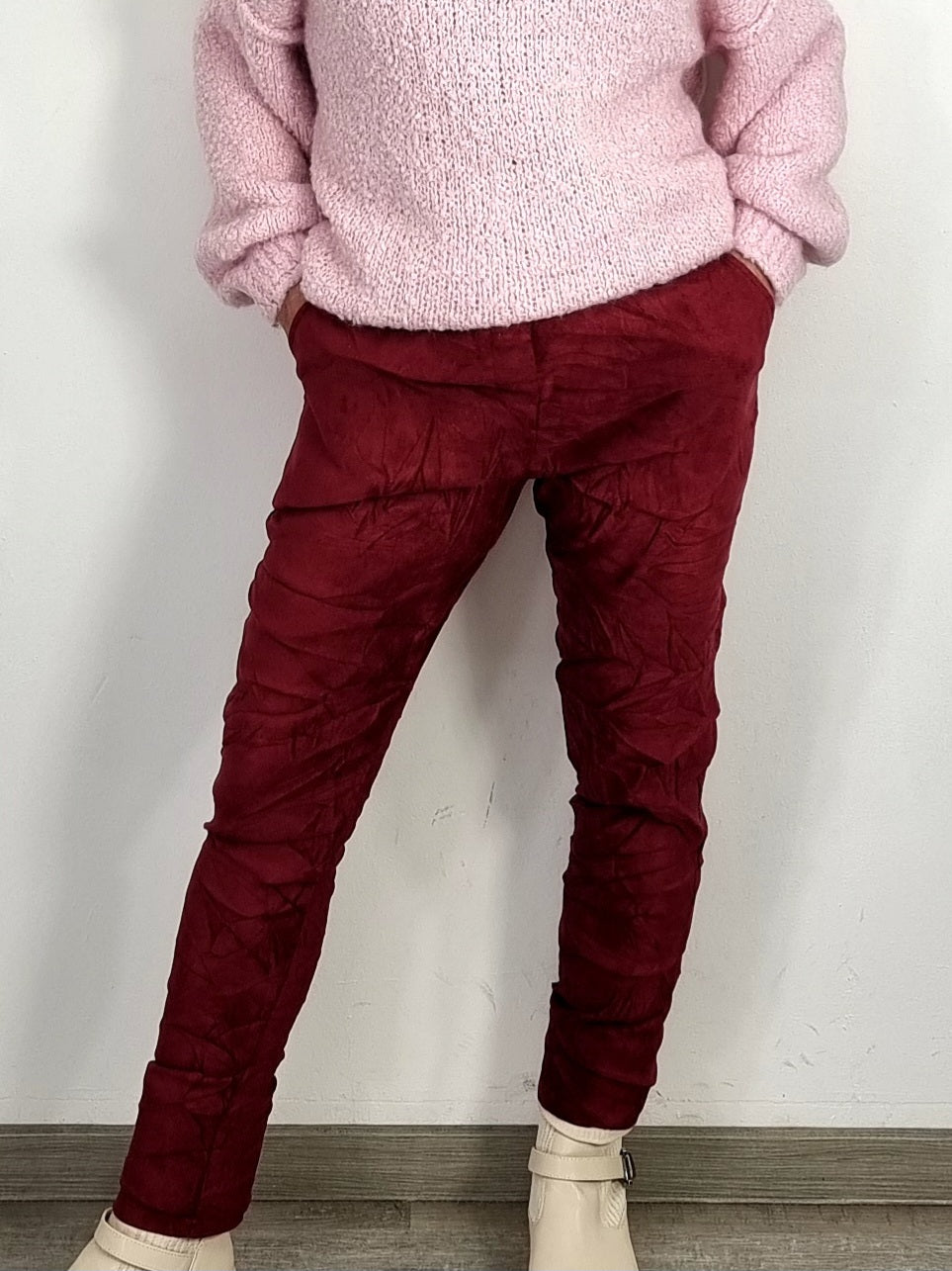 Hose in Wildleder-Optik