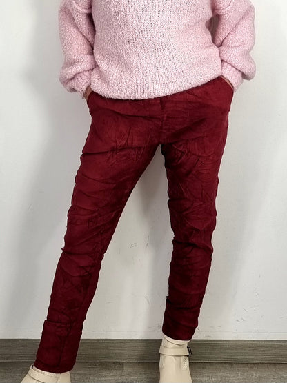 Hose in Wildleder-Optik