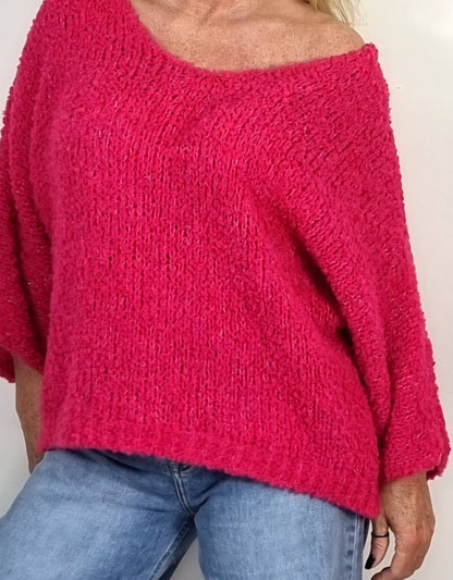 Kuscheliger Bouclé-Pullover in 4 Farben