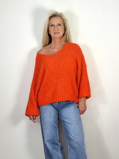 Kuscheliger Bouclé-Pullover in 4 Farben