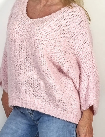 Kuscheliger Bouclé-Pullover in 4 Farben