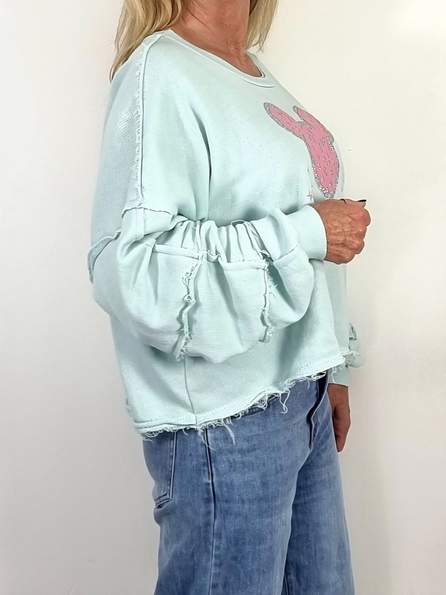 Oversize Sweatshirt Keep it Up – Mintgrün