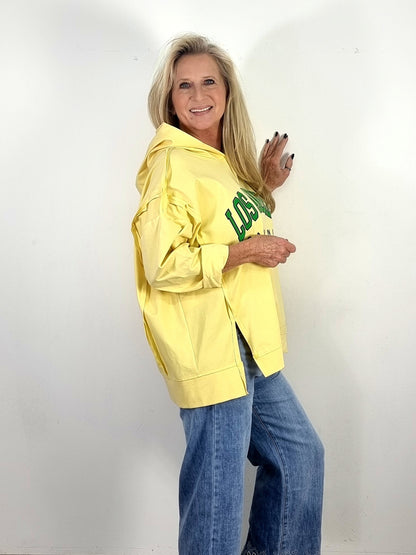 Oversize Hoodie „Los Angeles“ – Gelb