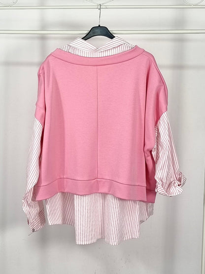 Oversize Bluse/Sweater Kombi – Modern, lässig &; super bequem
