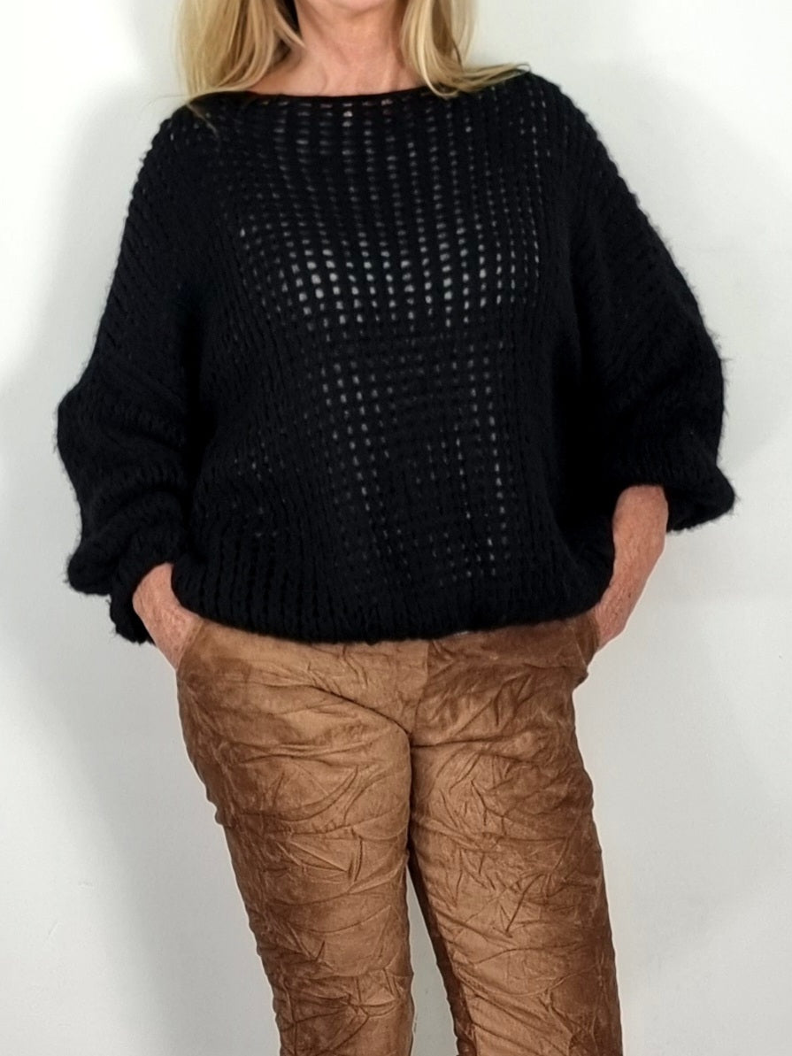 Oversize- Grob-Strickpullover