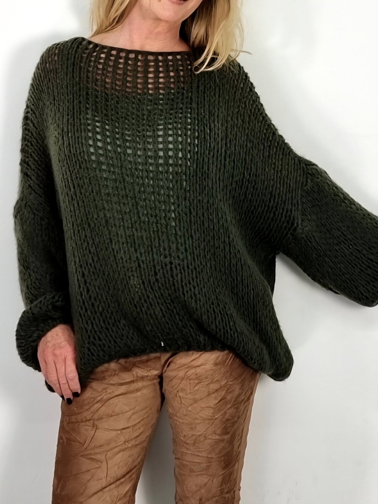 Oversize- Grob-Strickpullover