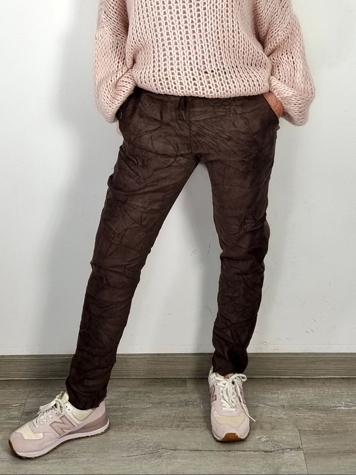 Hose in Wildleder-Optik