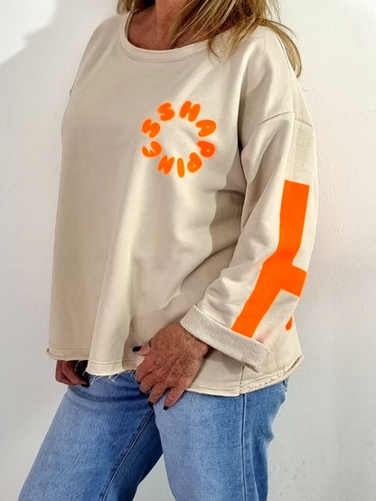 Lässiges Statement-Oberteil HAPPY