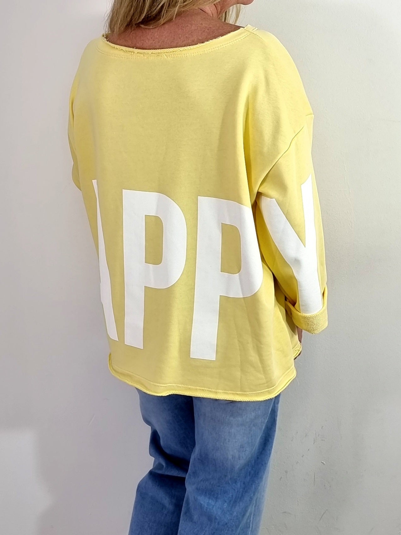 Lässiges Statement-Oberteil HAPPY