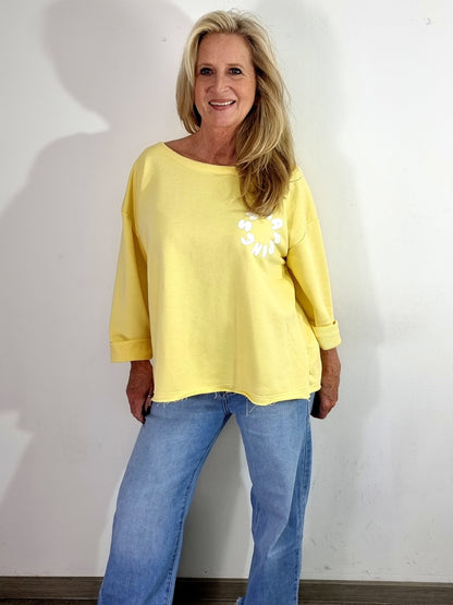 Lässiges Statement-Oberteil HAPPY