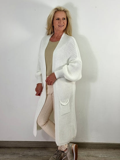 Langer Strickcardigan – gemütlich, stylisch & vielseitig kombinierbar
