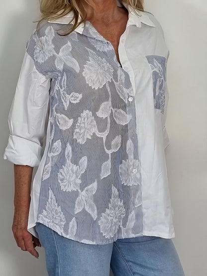 Stylische Bluse mit besonderem Detail in 2 Farben