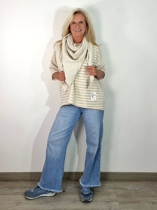 Streifenshirt in Beige( SET erhältlich)