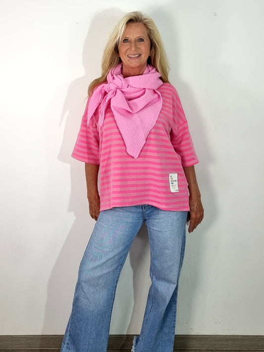 Streifenshirt in Neon-Pink ( SET erhältlich)