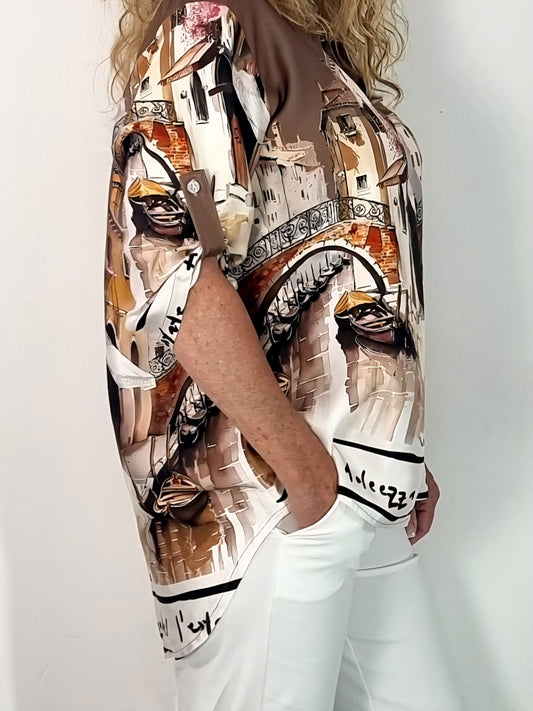 Bluse im Italien-Style – modern & stilvoll in 2 Farben