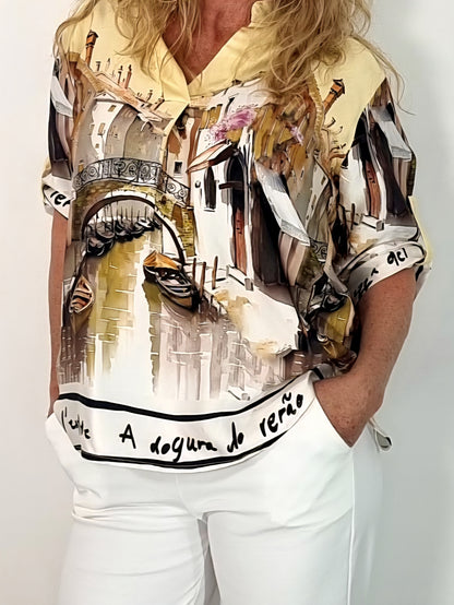 Bluse im Italien-Style – modern & stilvoll in 2 Farben