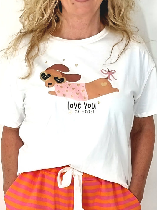 Dackel T-Shirt „Love You Fur-ever“ 🐾
