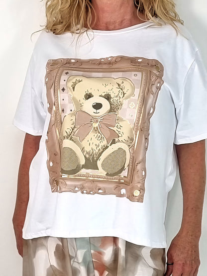 Trendiges T-Shirt mit Teddy-Print 🧸✨