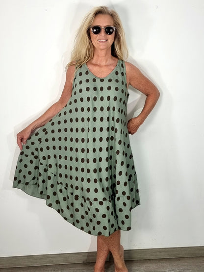 Sommerkleid mit Punkte – luftig, feminin & zeitlos