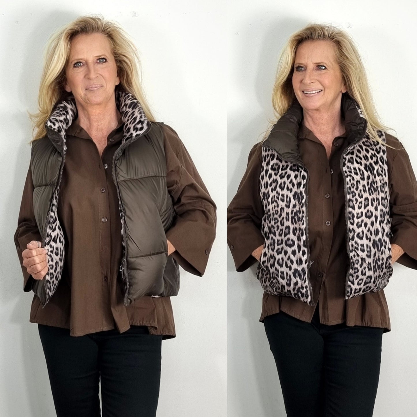2 in 1 Design: Wendejacke "Braun"