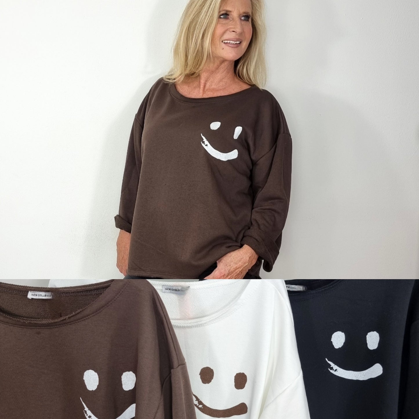 Lässiges Smiley Shirt in 3 Farben😊