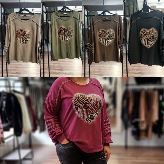 Sweatshirt „Herzliebe“ 5 Farben