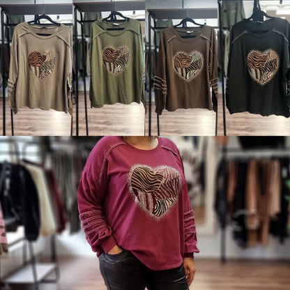 Sweatshirt „Herzliebe“ 5 Farben