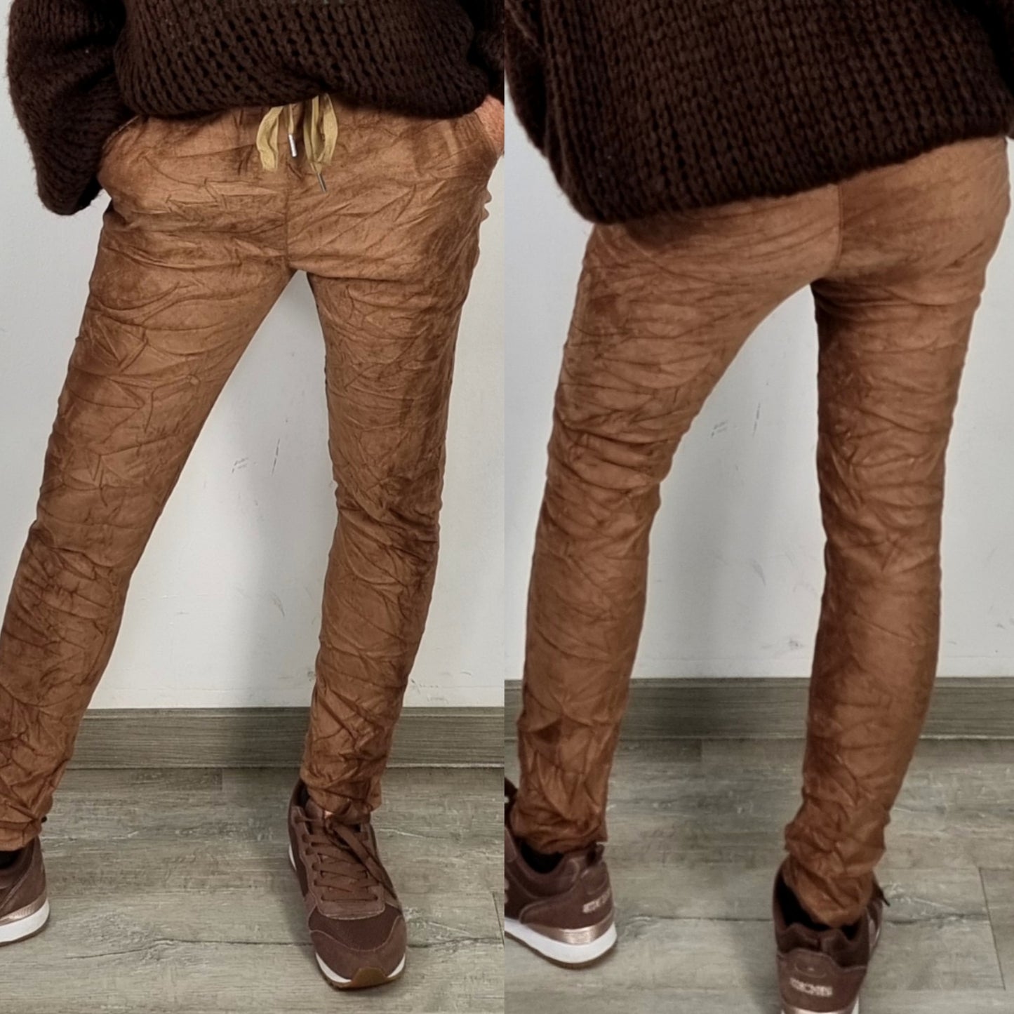 Hose in Wildleder-Optik