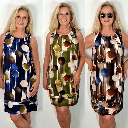 Sommerkleid mit abstraktem Print – modern, luftig & bequem