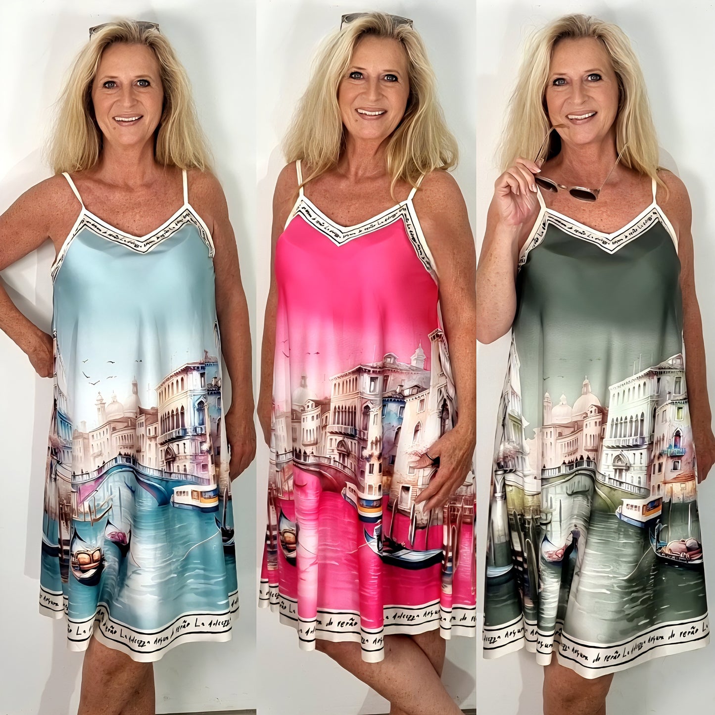 Sommerkleid "Venezia" – Leicht, feminin & einzigartig, Knie lang