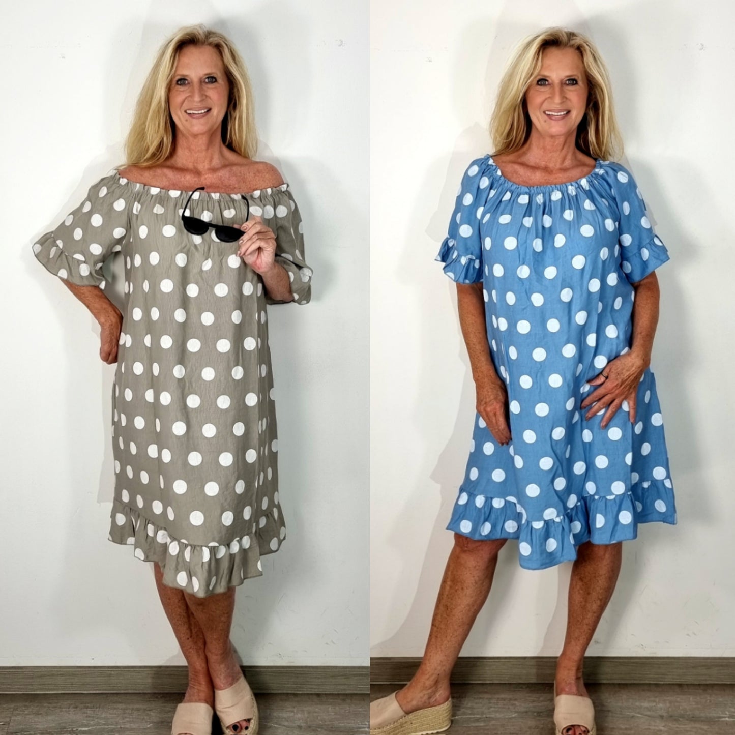 Punktekleid mit Volants – Verspielt, luftig & sommerlich