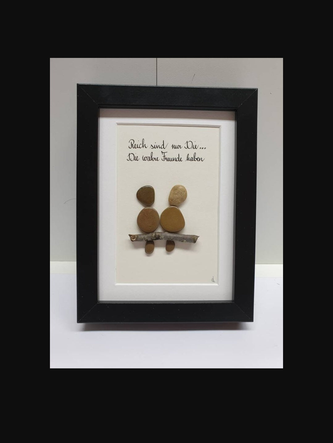 Steinbild Freundschaft